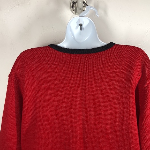 Crystal Kobe red 3-D Scottie Dog cardigan size medium - Picture 9 of 11